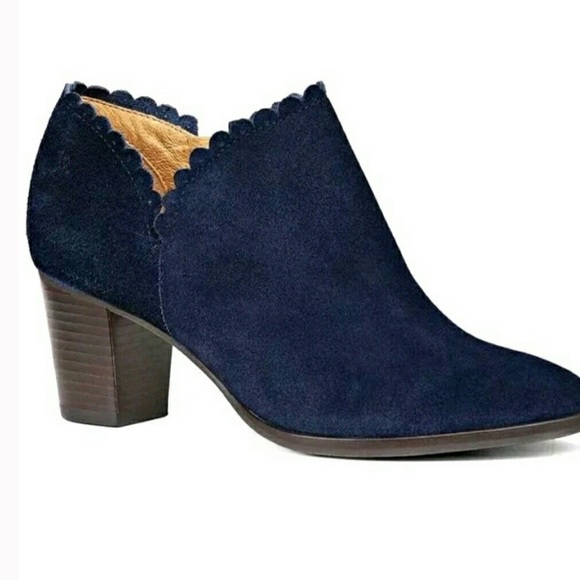 Jack Rogers Shoes - JACK ROGERS Marianne blue suede ankle boot booties